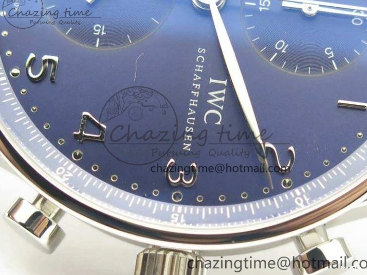 MIROTIME 0524 MoistureWicking Portuguese IW371491 ZF 1:1 Best Edition SS Blue Dial On Leather Strap A79350 (Slim Movement) V 7221